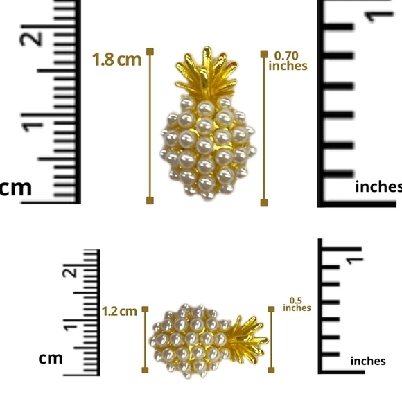 Pinapple Pearl Earrings - Picture 4 of 4